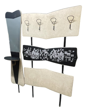 Mid-Century Modern Coat Rack with Mirror, 1960s