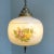 Mid-20th Century Milk Glass Floral Pendant Light For Sale - Image 10 of 12