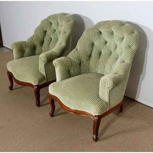 Set of Napoleon III Mid 19th Century Armchairs For Sale - Image 3 of 18