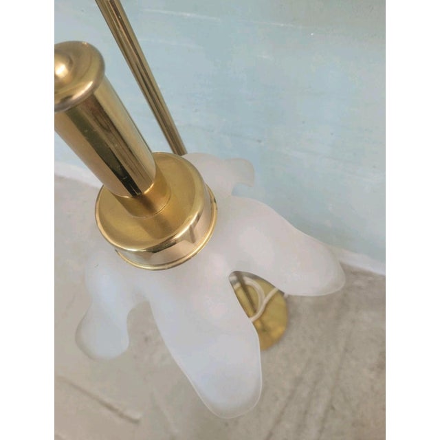 Gold Gold-Plated Brass Floor Lamp, 1970s For Sale - Image 8 of 9