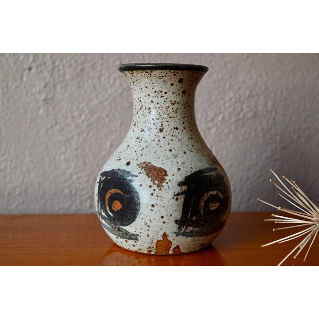 This Danish Ting Keramik vase is made of pyrite stoneware. Potter Henning Rasmussen skillfully used the material and the...