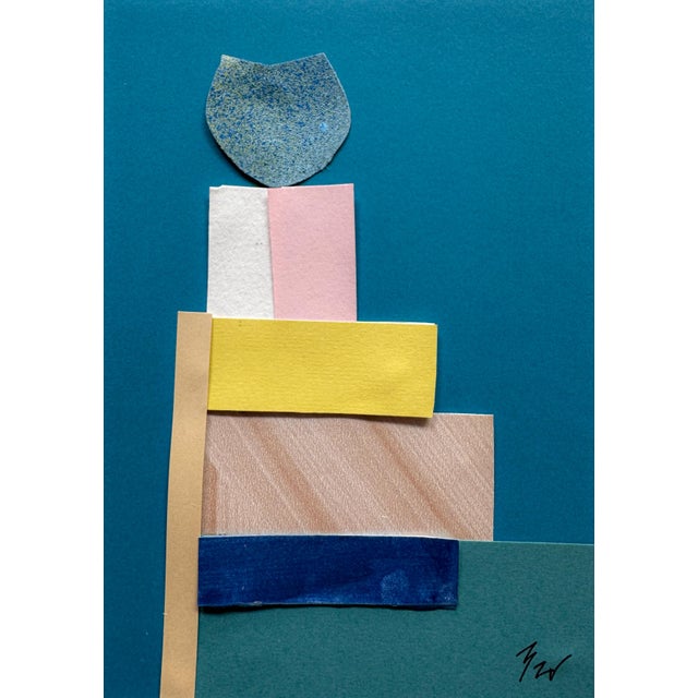 Abstract "Pop Music 3" Original Mixed-Media Collage on Paper by Zac Woodiel For Sale - Image 3 of 9