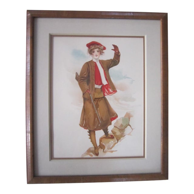 Framed Maud Stamm Sporting Lithograph For Sale