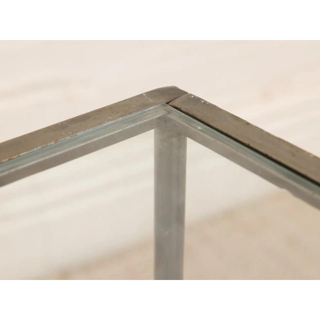 Vintage Glass Top Metal Bar Table For Sale In Los Angeles - Image 6 of 11