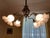 Victorian 4 Light Restored Victorian Japanned Copper Chandelier Electric For Sale - Image 3 of 6