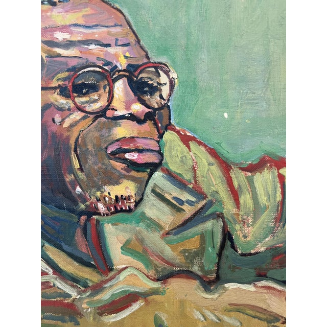 1950s Alois Wittlin, Personnage Assis, Gong Hill, Frontière du Tanganyika, Kenya, 1952, Oil on Wood, Framed For Sale - Image 5 of 13