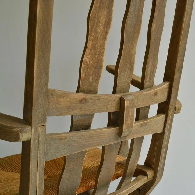 Set of French Modernist Oak Garden Chairs, 1950s For Sale - Image 15 of 18