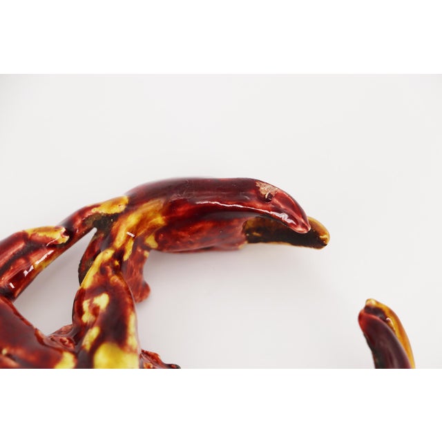 1900s Life-Size Crab Bordallo Pinheiro Portuguese Palissy Ware For Sale - Image 13 of 14