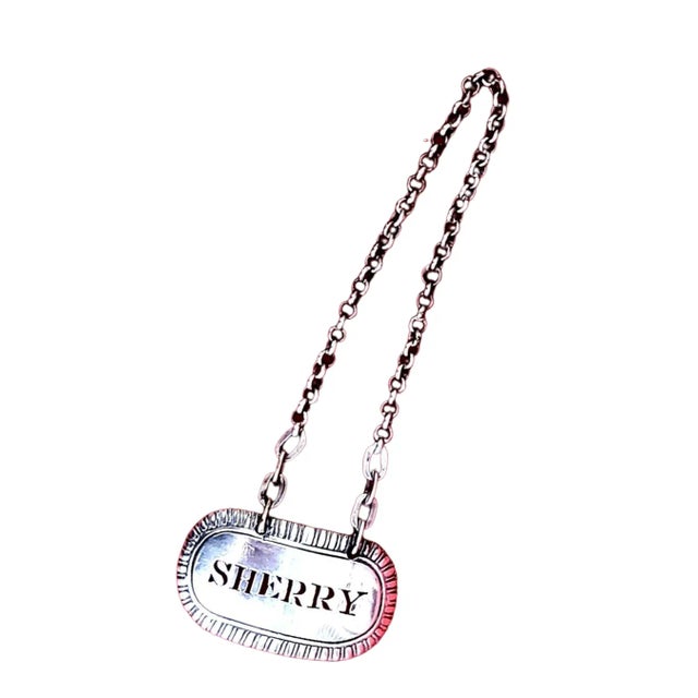 Mid 19th Century Sterling Silver Sherry Decanter Tag by Thomas Edwards For Sale - Image 4 of 4