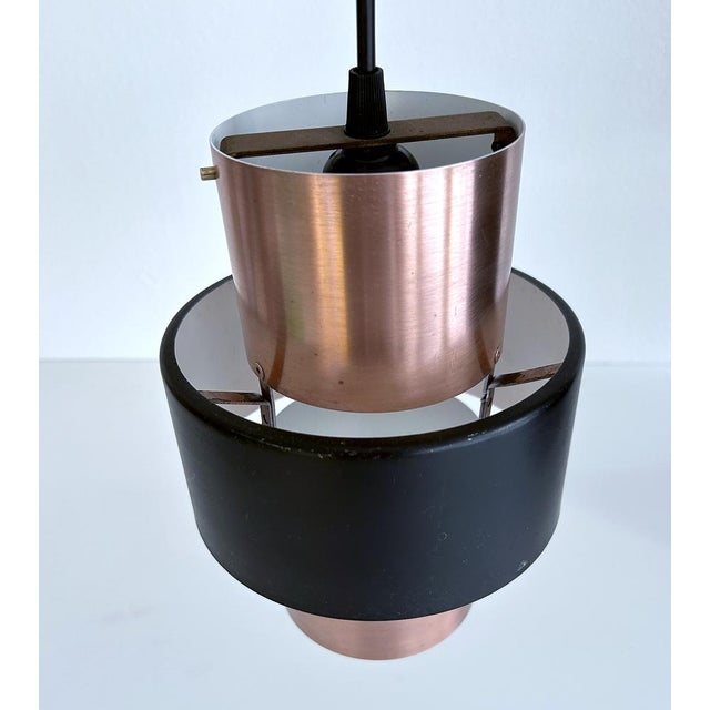 Metal Scandinavian Copper Pendant Light, 1960s For Sale - Image 7 of 9