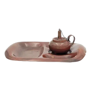 Gorham Copper Cigar Lighter and Tray, u.s.a. Circa 1880