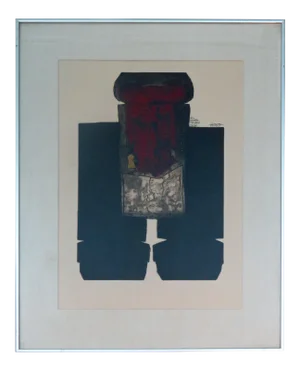 Dzevad Hozo Limited Edition Signed Aquatint Etching Gold Leaf "Double Shadow"
