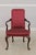 Queen Anne Pair of Antique Mahogany Open Arm Chairs For Sale - Image 3 of 16