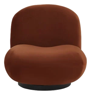 Stevie Boucle Accent Chair - Rust / Black