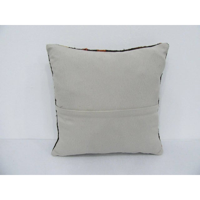 Boho Chic Brown Kilim Cushion Cover For Sale - Image 3 of 4