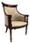 William IV Mahogany Armchair with Cream Damask Upholstery For Sale