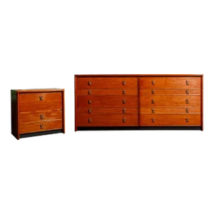 Paul Frankl Dresser and Nightstand for Johnson Furniture, 1950s - A Pair