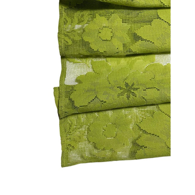 1970s Vintage Square Floral Tablecloth For Sale - Image 5 of 6