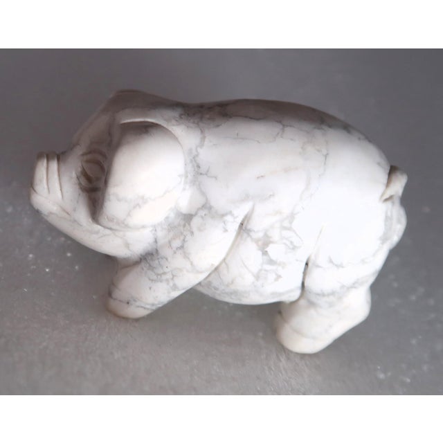 Late 20th Century Miniature Well-Carved Piglet "Miss Piggy" - Pig - - Of Uncommon Magnesite Stone. For Sale - Image 5 of 14