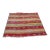 1990s Red Striped Hand Knotted Rug For Sale