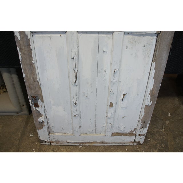 Antique Oak 6 Pane Barn Door Farmhouse Rustic Reclaimed Salvage 48" X 94 For Sale - Image 6 of 12