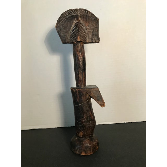 1950s Vintage African Burkina Faso Mossi Fertility Doll Hand Carved Wood For Sale - Image 4 of 7