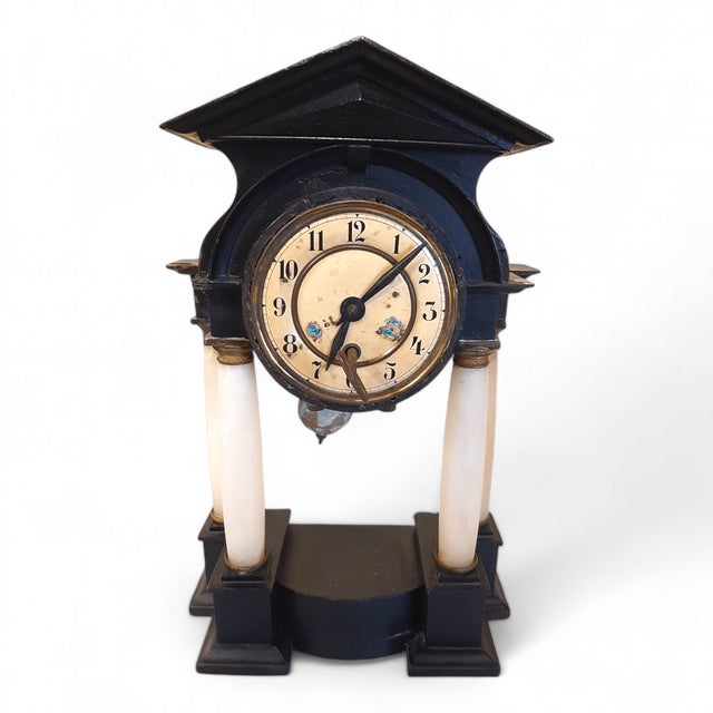 Antique Empire Style Temple Clock, 1820 For Sale - Image 14 of 18