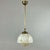 Art Deco Marbled Opaline Glass and Brass Pendant Light, Germany, 1930s For Sale - Image 3 of 18