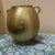 Vintage Textured Antique Gold Urn Vase With Ear Handles For Sale - Image 10 of 10