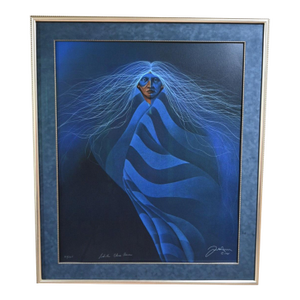 Frank Howell "Lakota Blue Aura" Signed Limited Edition Serigraph - Custom Frame With Museum Glass