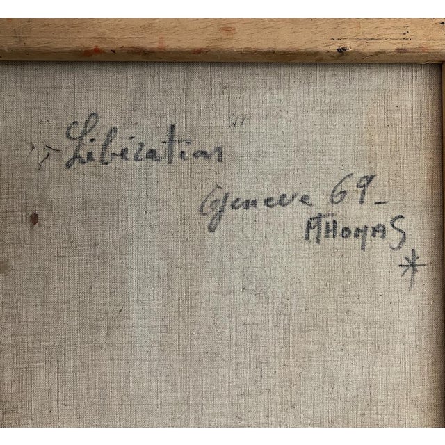 M. Thomas, Libération, 1959, Oil on Canvas For Sale - Image 9 of 10