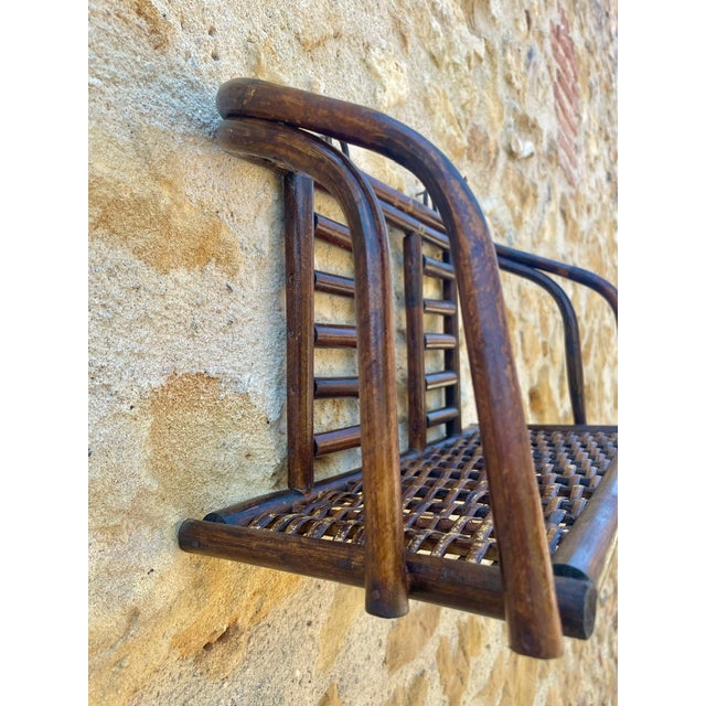 Mid- Century, Bamboo & Rattan Wall Shelf, 1960s For Sale - Image 13 of 18
