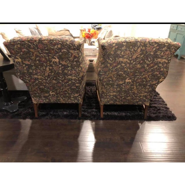 Beautiful matching pair of authentic Henredon upholstered lounge/accent chairs in excellent condition. These are...