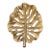 Mid 20th Century Sculptural Gold Monstera Leaf Centerpiece Bowl, 10” For Sale