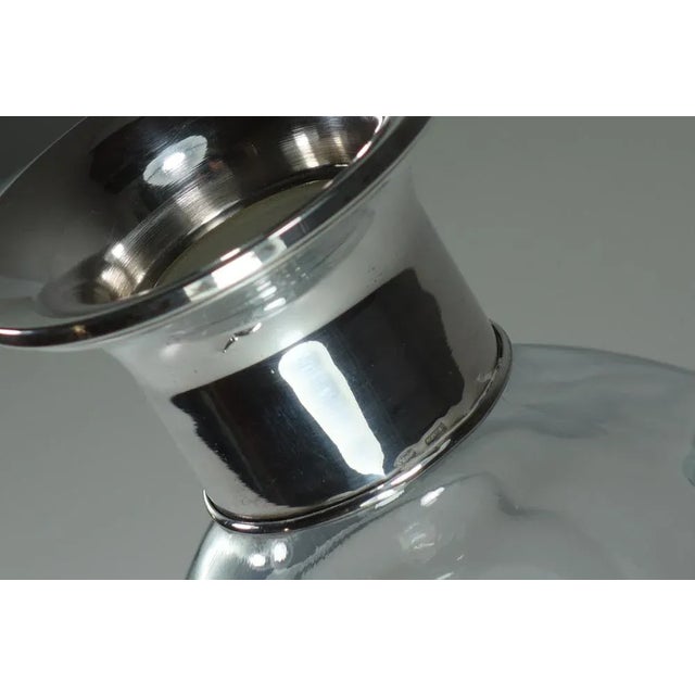 Vintage Crystal Bottle with 925 Silver by Del Conte For Sale - Image 6 of 7