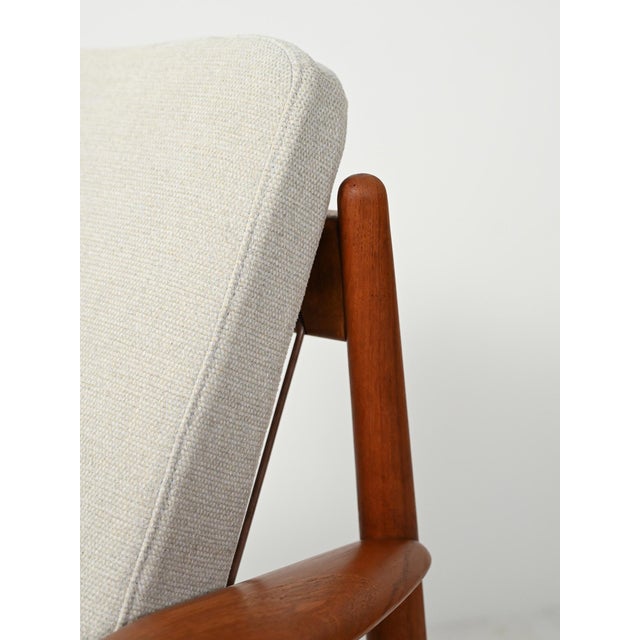 Wood Danish Model 118 Armchair by Grete Jalk for France & Søn / France & Daverkosen, 1960s For Sale - Image 7 of 10