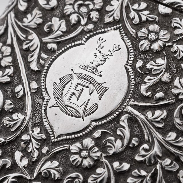 Antique 19th Century Indian Kutch Silver Cigar Case, 1880s For Sale - Image 9 of 18