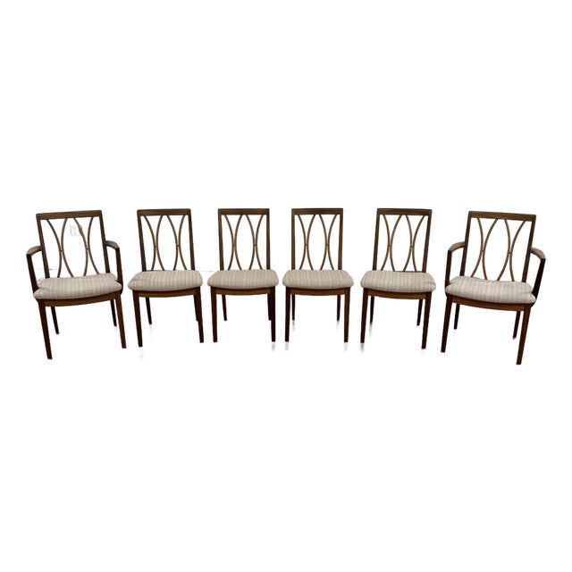 G-Plan Curved Back Dining Chairs Set of 6 For Sale