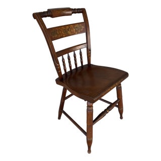 (B) Hitchcock Riverton Harvest Maple Inn Chair For Sale