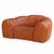 A French Bulbous Croissant-Shaped Leather Chair, C. 1985. For Sale In Philadelphia - Image 6 of 8