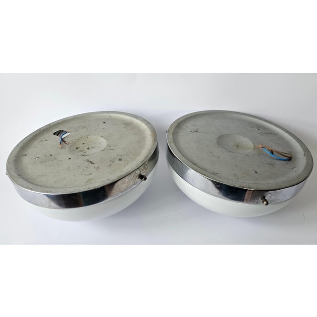 Bauhaus Chrome Ceiling or Wall Lamps, 1930s, Set of 2 For Sale - Image 11 of 16