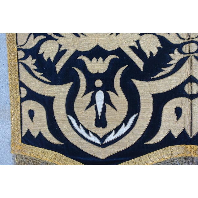 Italian 19th Century Italian Metallic Appliqued Textile For Sale - Image 3 of 8