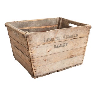 French Wooden Champagne Harvest Crate, 1950s For Sale