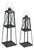 Traditional Metal Lantern with Tapered Stand (Set of 2) For Sale
