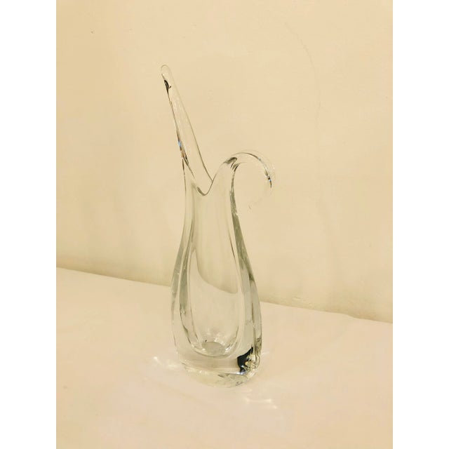 Crystal Glass Art Vase from Art Vannes, France, 1970s For Sale - Image 4 of 7