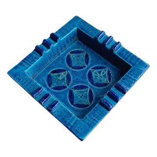 Rimini Blu Glazed Ceramic Ashtray, 1960s For Sale
