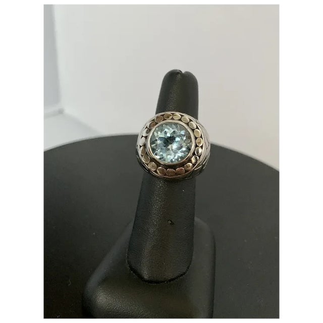 Sterling Blue Topaz Ring, Size 6.5 For Sale - Image 4 of 11