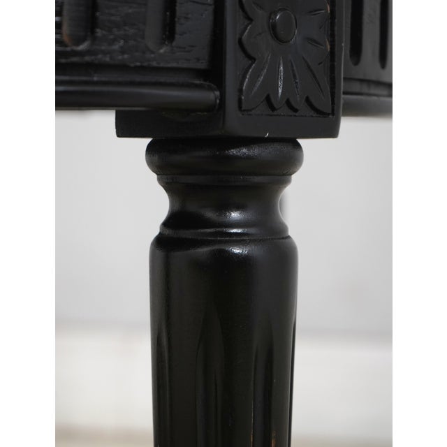 Black Set of 4 Frontgate Leather Counter Stools For Sale - Image 8 of 17