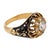 19th Century Victorian Diamond 14k Yellow Gold Silver Enamel Ring, Size 6.5 For Sale In Los Angeles - Image 6 of 6