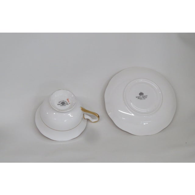 Royal Albert Bone China March Flowers Tea Cup and Saucer Set 4513b For Sale - Image 16 of 17